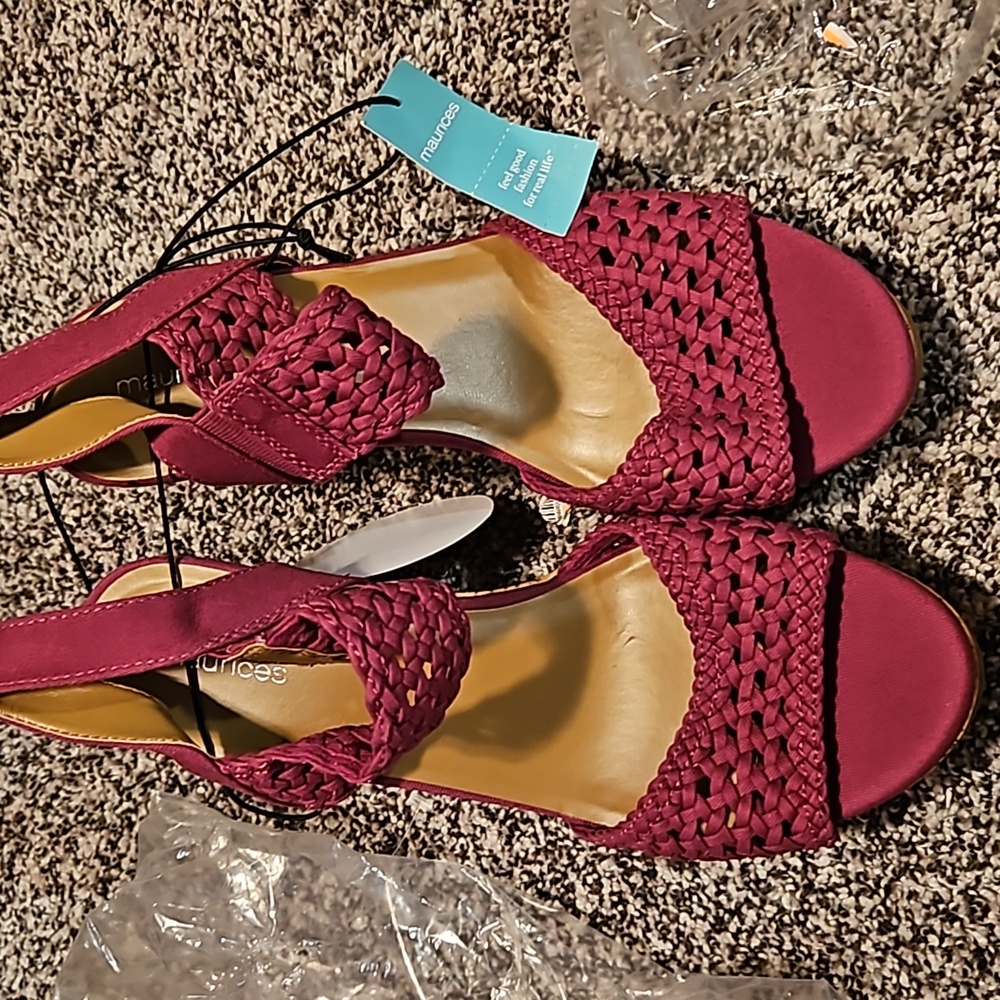 Maurices Women's Pink Woven Sandals